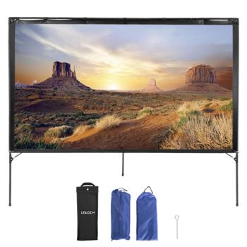 LEADZM 80\\" Outdoor Transportable Foldable Projector Screen with Bag