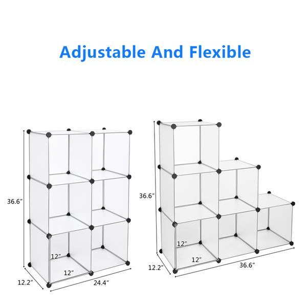 Cube Storage 6-Cube Closet Organizer Storage Shelves Cubes Organizer DIY Closet Cabinet White