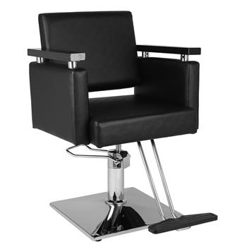 Hair Beauty Equipment Hydraulic Barber Chair Modern Black Styling Salon Haircut