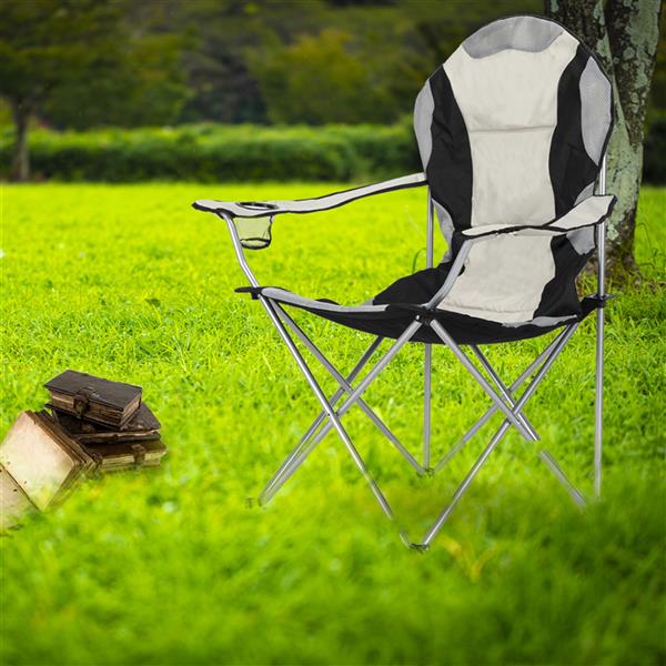 Medium Camping Chair Fishing Chair Folding Chair Black Gray