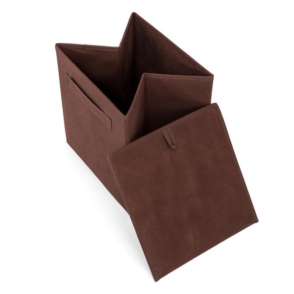 6pcs High Quality Non-woven Fabrics Storage Boxes Brown