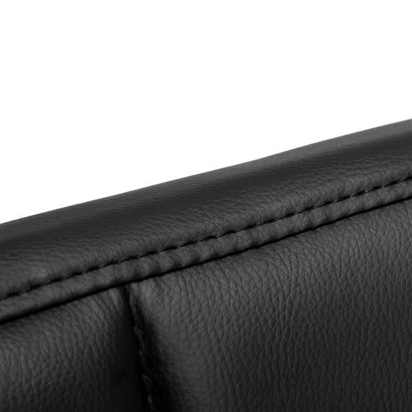 2pcs SSJ-891 60-80cm 6 Checks Round Cushion Bar Stools with Armrest Black