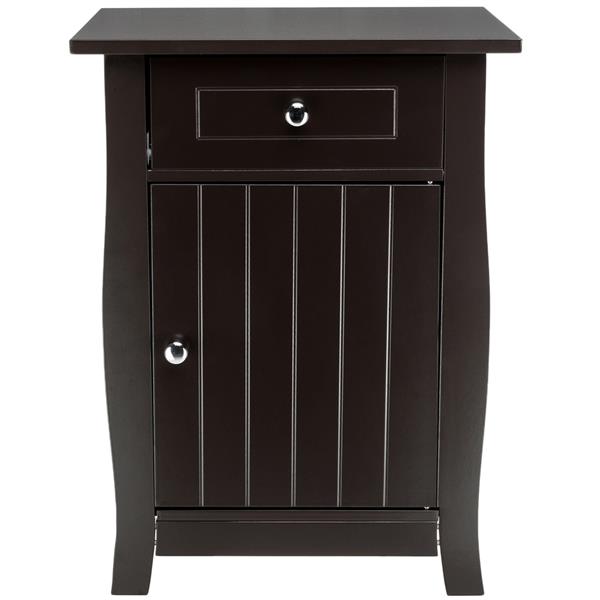  Brown Painted Single Door One Pump Bedside Cabinet