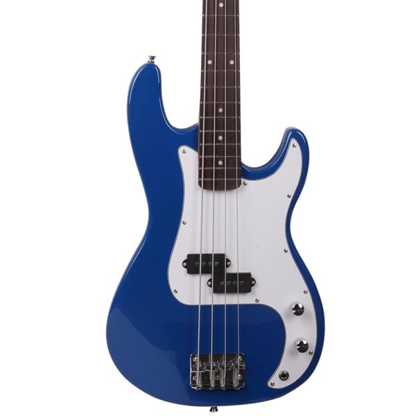 Exquisite Burning Fire Style Electric Bass Guitar Blue