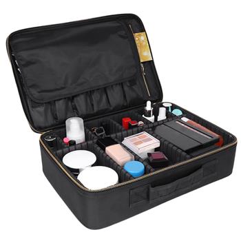 Professional Cosmetic Makeup Bag Organizer Makeup Boxes Black-L