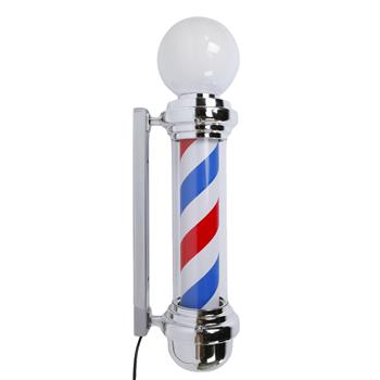 32\\" M338D Rotating Barber Pole Light LED Light US Plug Red & Blue & White