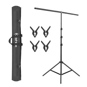 Kshioe T-Shape Backdrop Stand with 150cm Crossbar & Clamps & Carry Bag(Do Not Sell on Amazon)