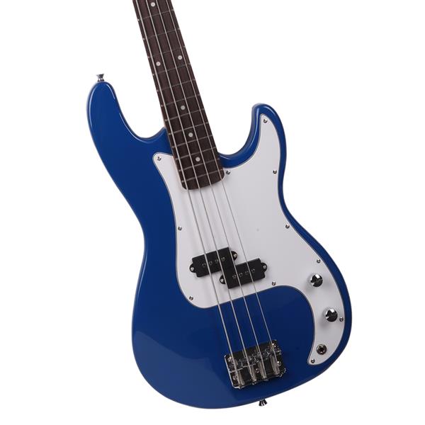 Exquisite Burning Fire Style Electric Bass Guitar Blue