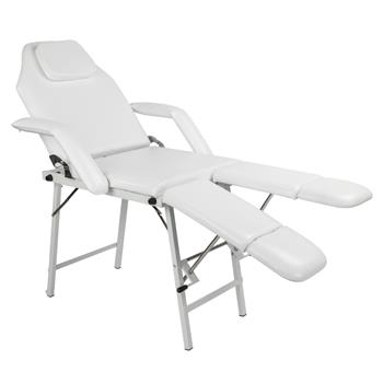 75\\" Adjustable Salon SPA Pedicure Massage Tattoo Therapy Bed Split Leg Chair Beauty Equipment White