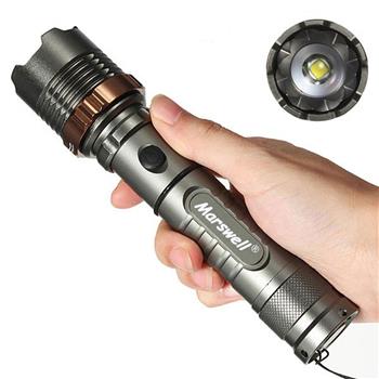 2000lm 3-Mode Waterproof Lotus Head LED Flashlight Suit Gray