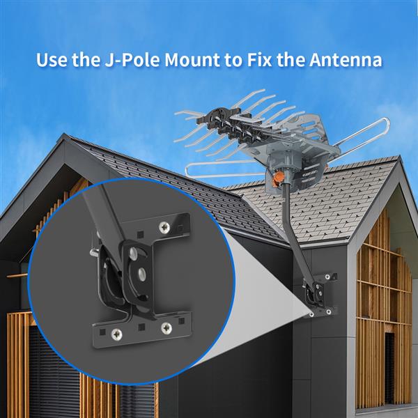 TA-102Y 360-Degree Rotation UV Dual Bands 28-36dB Outdoor Antenna Dovetail Guide without Stand