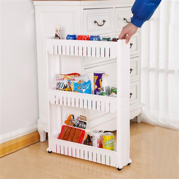 3 Layer Plastic Storage Rack White