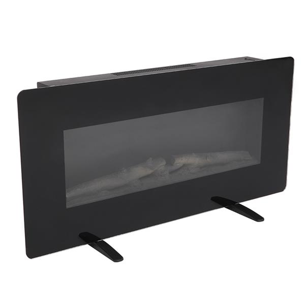 SF311-36G 36 Inch 1400W Wall Hanging / Fireplace Single Color / Fake Wood / Heating Wire / With Small Remote Control Black