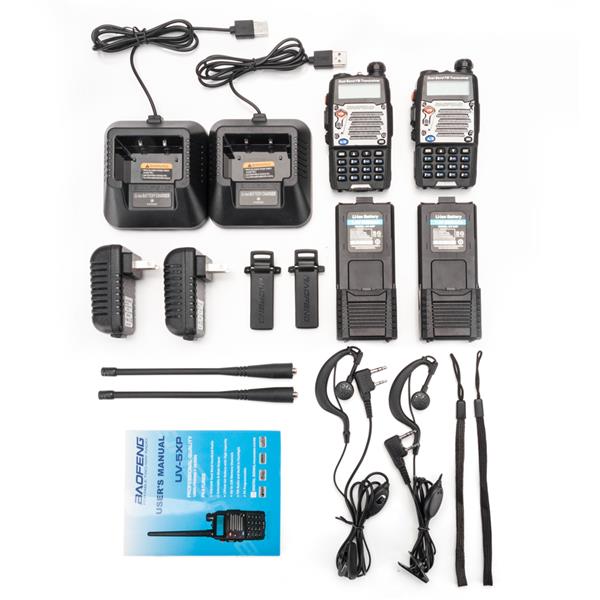 UV-5XP 7.4v 3000mAh 8W Dual-band Walkie Talkie Earphone Black (Do Not Sell on Amazon)
