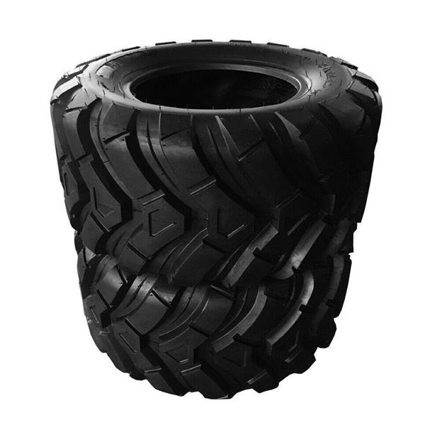 25x10-12 black Fits ATV millionparts 8.5inch rubber pair of Tubeless Tires