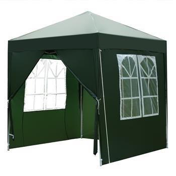 2 x 2m Two Doors & Two Windows Practical Waterproof Right-Angle Folding Tent Green