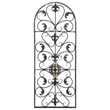 41.5\\" Semi-Circular Retro Decorative Spanish Arch Wall Art Victorian Style Iron Ornament