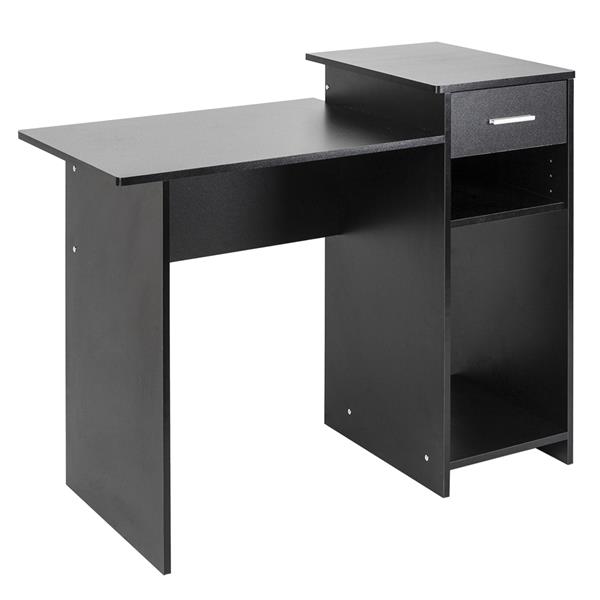 High-quality Integrated Melamine Board Computer Desk with Drawer 8526 Black