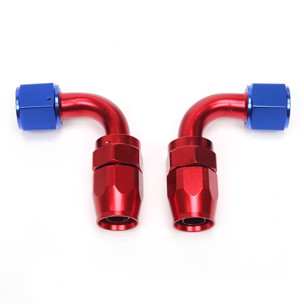 10AN 16-Foot Universal Silver Fuel Pipe   10 Red and Blue Connectors