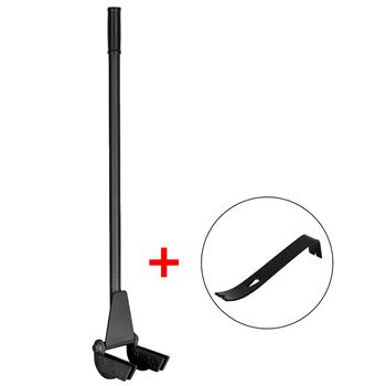 44\\" Pallet Buster Tool with Iron Nail-Removal Crowbar Black
