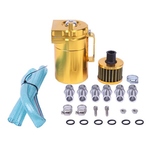 Round Oil Catch Tank Oil Catch Tank with Air Filter Golden