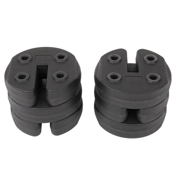 6pcs Tent Shade Canopy Water Fillable Weight Plates Black
