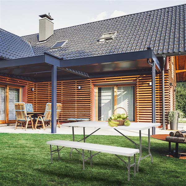 6ft 塑料 可折叠 长方形 桌椅套装（桌椅可单独售卖）-23