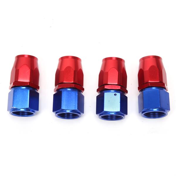 10AN 16-Foot Universal Silver Fuel Pipe   10 Red and Blue Connectors