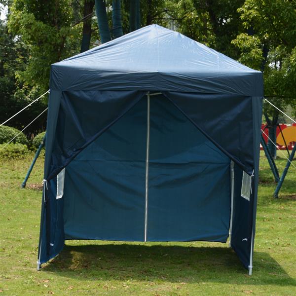 2 x 2m Two Doors & Two Windows Practical Waterproof Right-Angle Folding Tent Blue