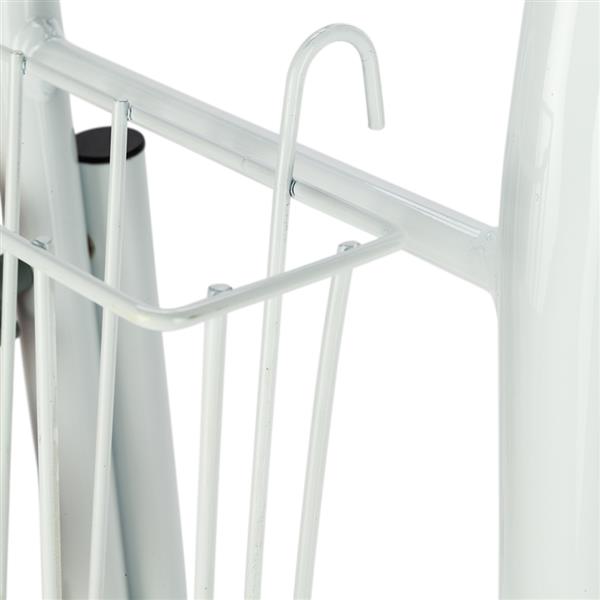 Stand Alone Toilet Safety Grab Rail with Magazine Rack White