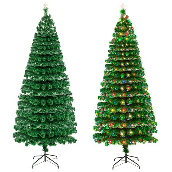 7.5FT Fiber Optic Christmas Tree with 260 LED Lamps & 260 Branches