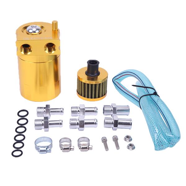 Round Oil Catch Tank Oil Catch Tank with Air Filter Golden