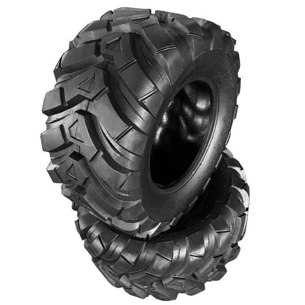 25x10-12 black Fits ATV millionparts 8.5inch rubber pair of Tubeless Tires