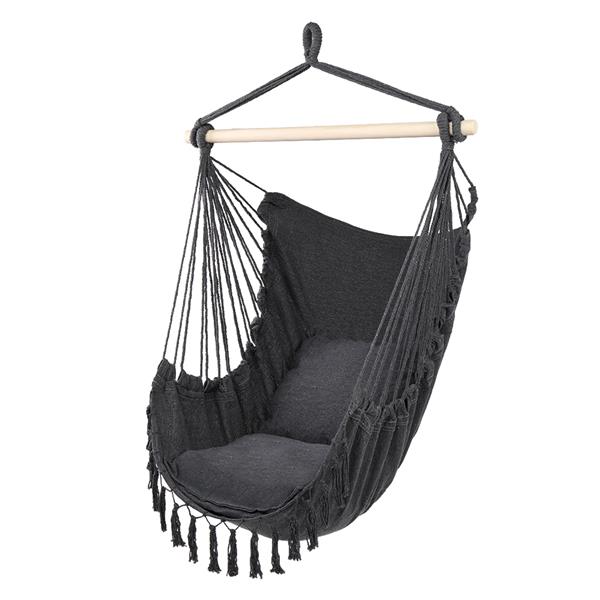 1.5*1.2m Tassel Plus Pillow Hanging Chair Gray