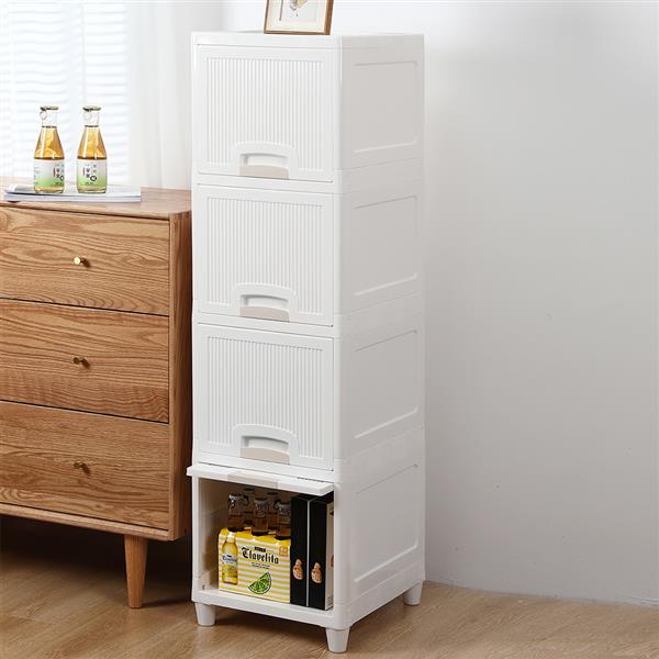 4-Tire Storage Cabinet with 2 Drawers Organizer Unit for Bathroom Bedroom