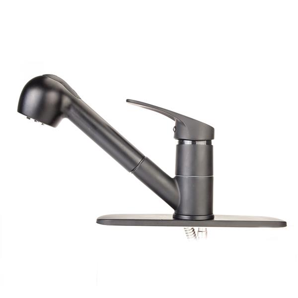 All Copper Kitchen Pull Black Faucet 