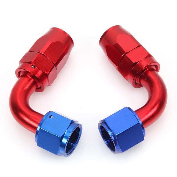 10AN 20-Foot Universal Silver Fuel Pipe   10 Red and Blue Connectors