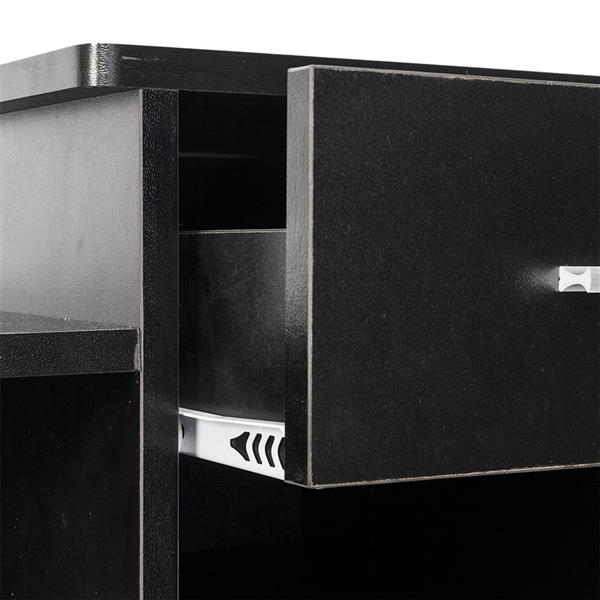 High-quality Integrated Melamine Board Computer Desk with Drawer 8526 Black