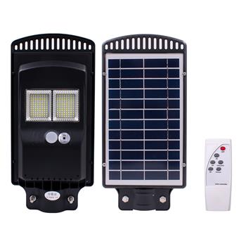 70W 192LED Solar Outdoor Street Light (Light Control Radar) With Remote Control Black Shell ZC001244 (5CM Caliber) (Actual 6W) Battery: 32650 6Ah Lumen: 650LM