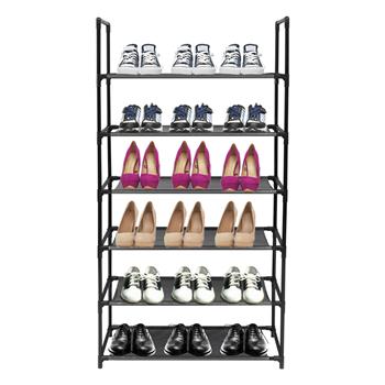 6-Tier Shoe Rack Shoes Storage Organizer Entryway Metal Shoe Holds 18-24 Pairs of Shoes