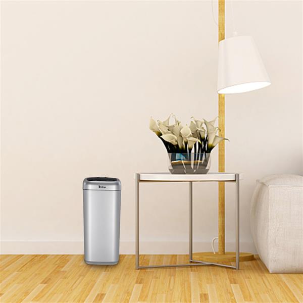 35L Smart Motion Sensor Automatic Trash Can Waste Bin Silver