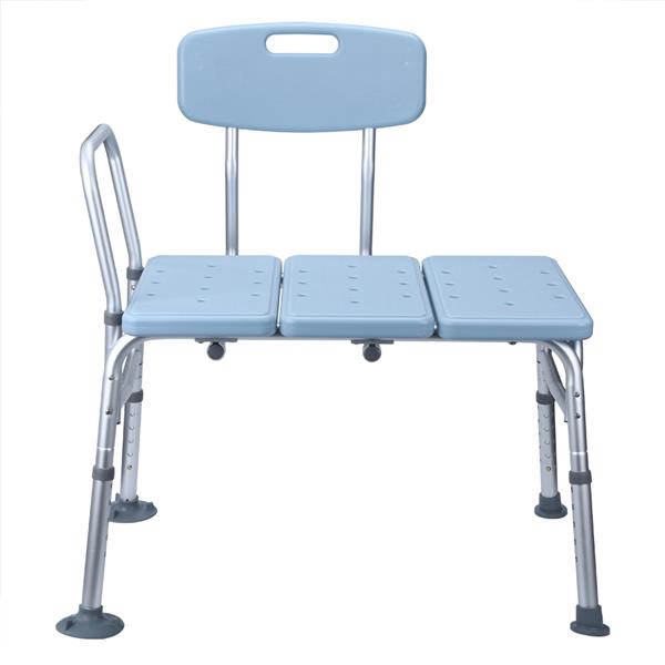 3 Blow Molding Plates Aluminium Alloy Elderly Bath Chair BLUE