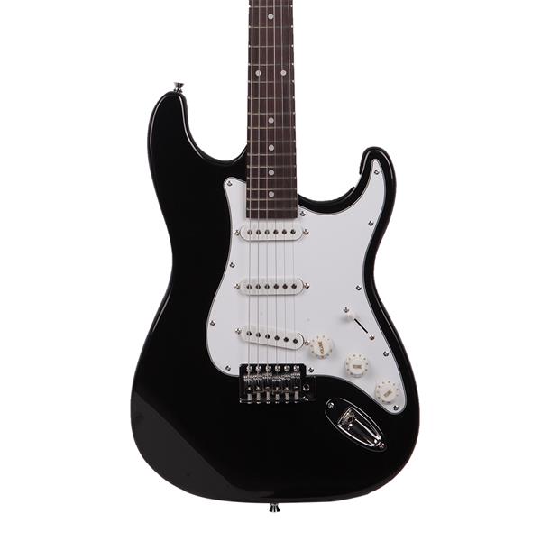 Rosewood Fingerboard Electric Guitar Black w/ White 