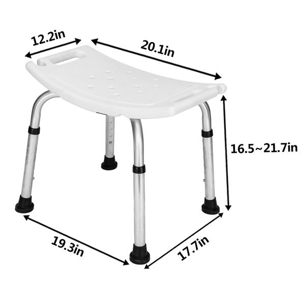 Aluminum Alloy Adjustable Height Medical Transfer Bench Bathtub Chair Shower Seat 797