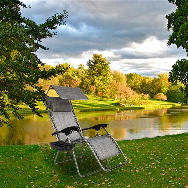 22管带头蓬折叠椅 休闲椅-灰色-11