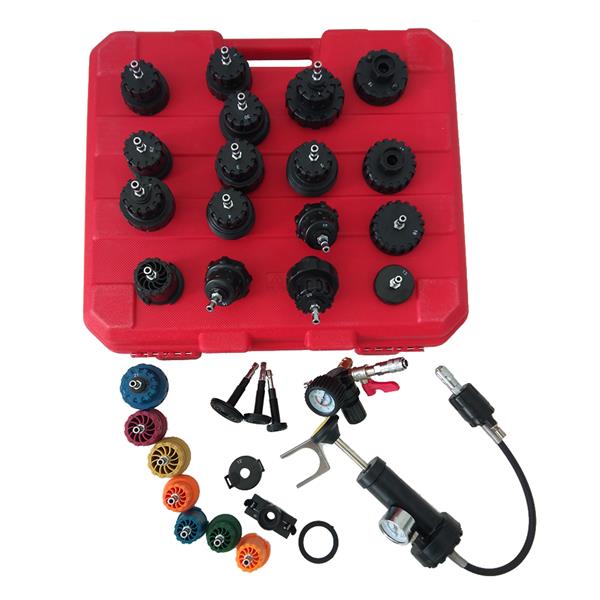 33Pcs Cooling System Radiator Pressure Tester Test Tool Kit