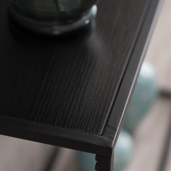 (106 x 28 x 76)cm Wood Grain Entrance Table Black