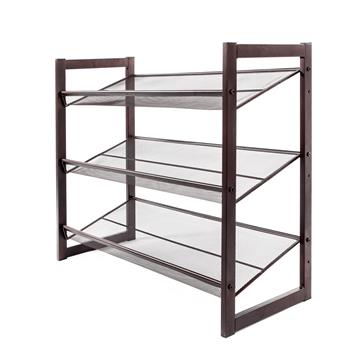 3-layer Iron Oblique Plane Shoe Rack Chromeplate