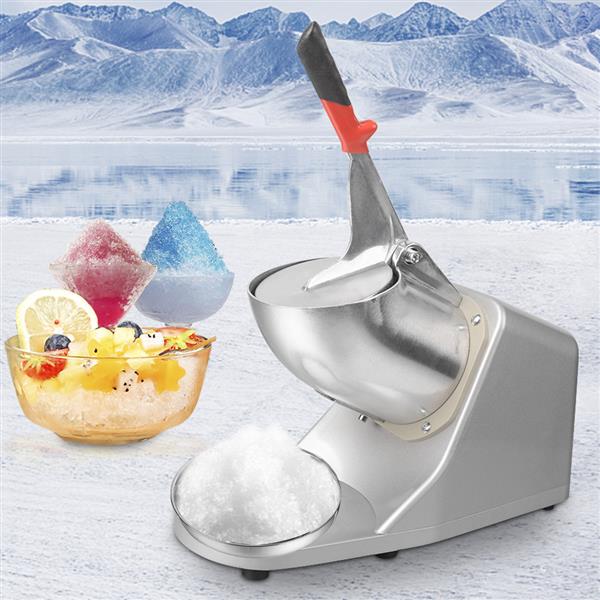 BY-300B 120V 300W Commercial Removable Blades Electric Ice Crusher Silver