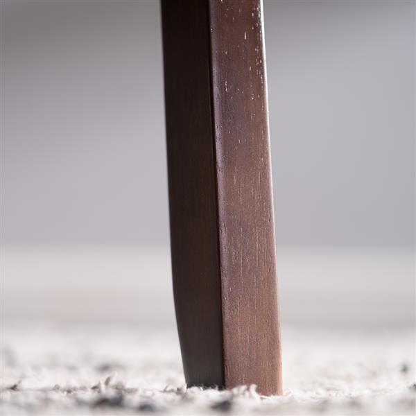 (64x59x71cm) Simple PU Oil Wax Wood Armrest Single Sofa Walnut   Brown PU